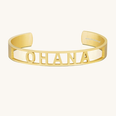 Ohana - Cut Out Adjustable Cuff Bracelet - MantraBand