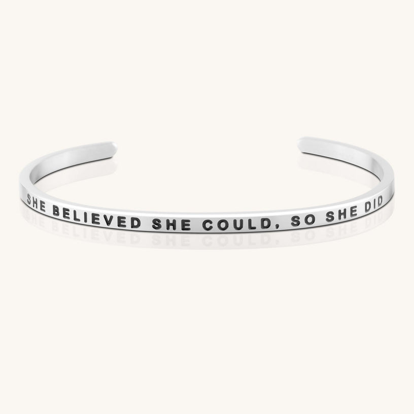 She believed she could so she did leather bracelet online