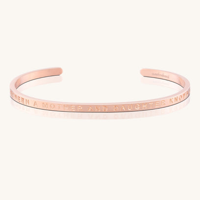 The Love Between A Mother And Daughter Knows No Distance - Whisper Hidden Message Inspirational Mantra Bracelet - MantraBand