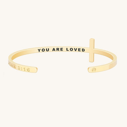 Cross Bracelet - Bible Verse John 3:16 - You Are Loved - Mantra by MantraBand