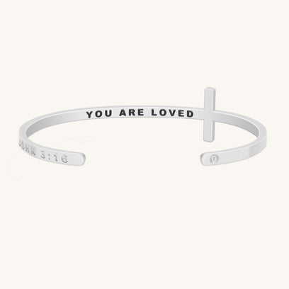 Cross Bracelet - Bible Verse John 3:16 - You Are Loved - Mantra by MantraBand