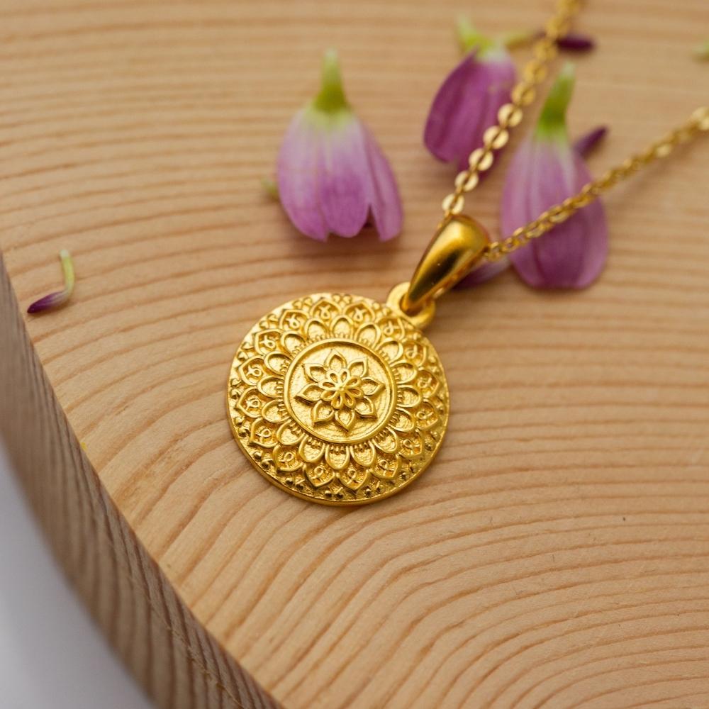 I Am Strong And Powerful - Mandala Necklace by Mantra® Jewelry