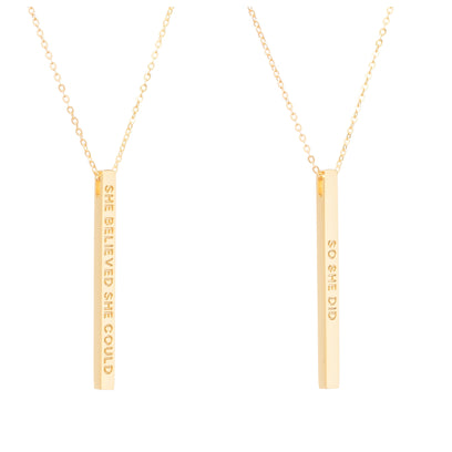 Gold She Believed She Could, So She Did Necklace - MantraBand