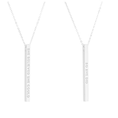 Silver She Believed She Could, So She Did Necklace - MantraBand