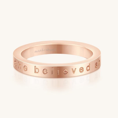 She Believed She Could, So She Did (rose gold)