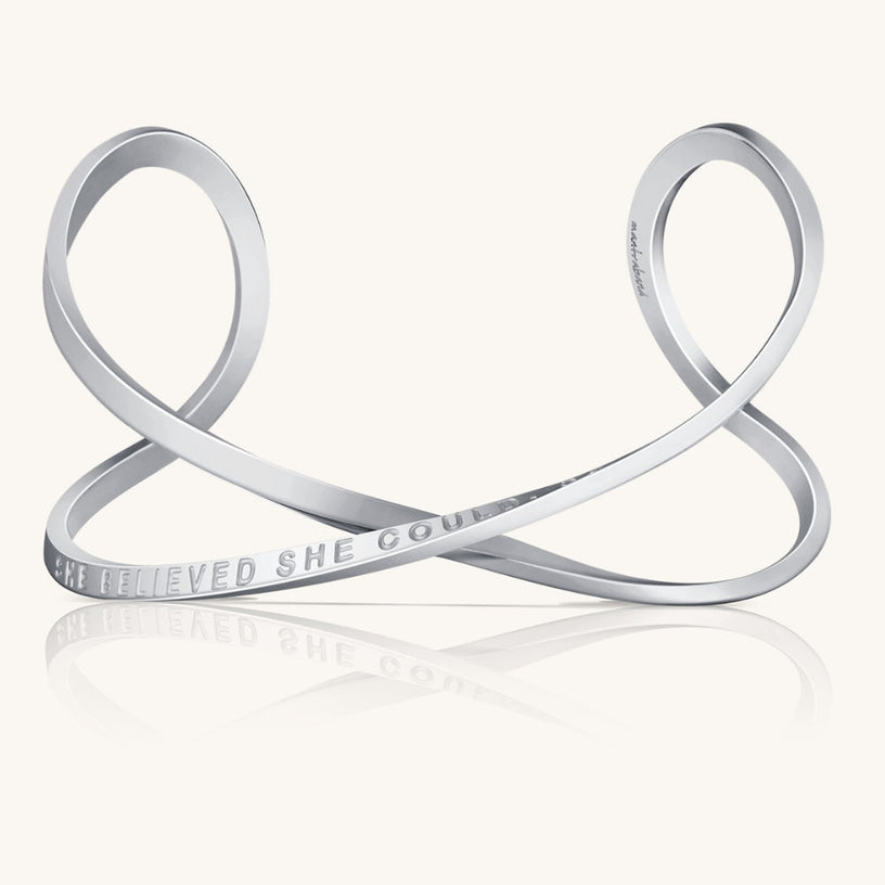 Mantraband She Believed She Could So She Did Infinity Silver