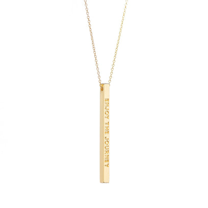 Gold Enjoy The Journey Necklace - MantraBand